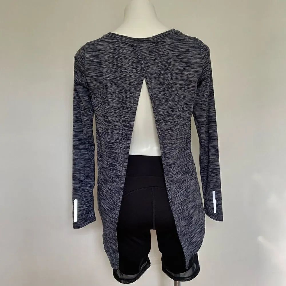 Zyia Active Long Sleeve Open Back Running Top - Picture 2 of 8
